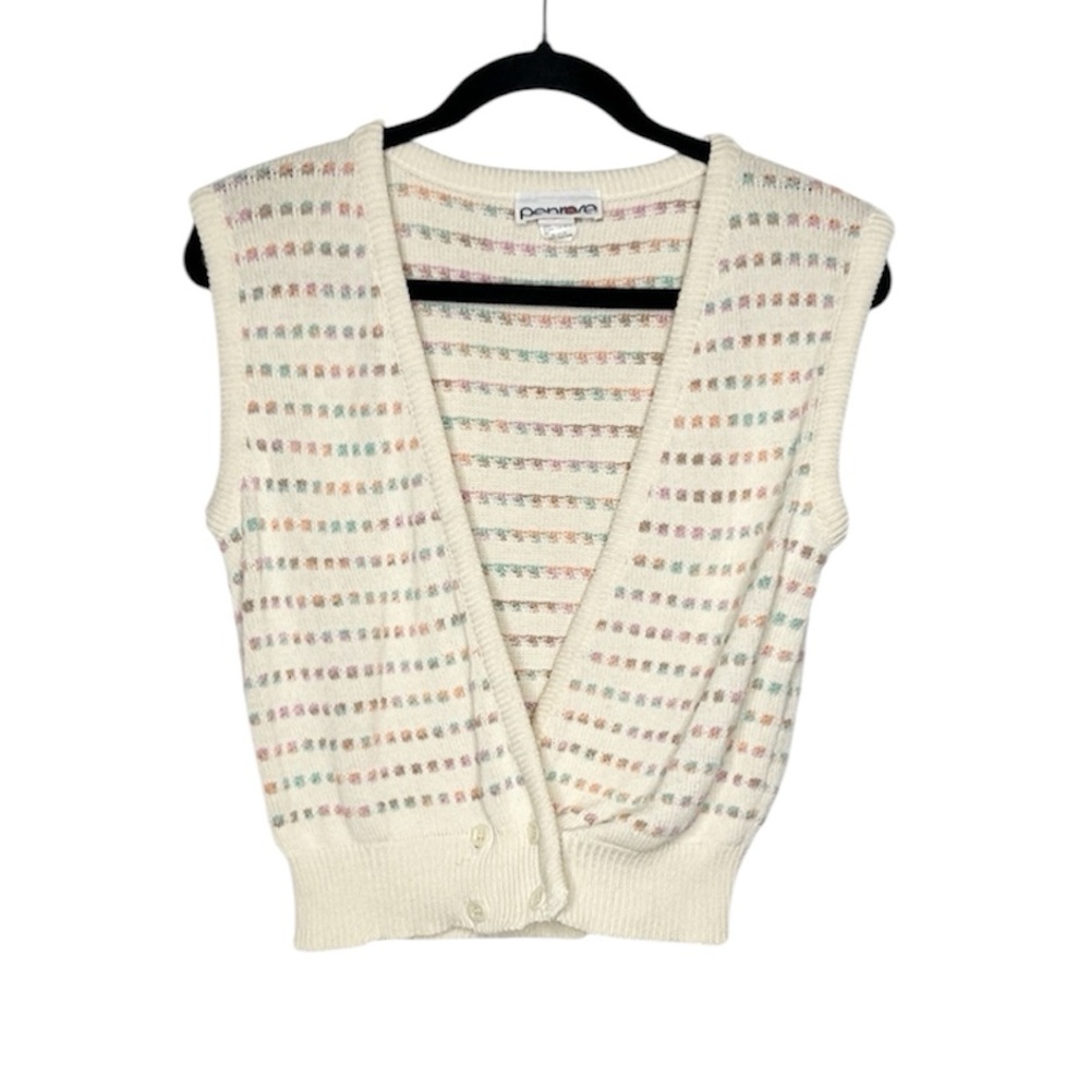 Vintage PENROSE 90s 100% Cotton Sweater Vest Top